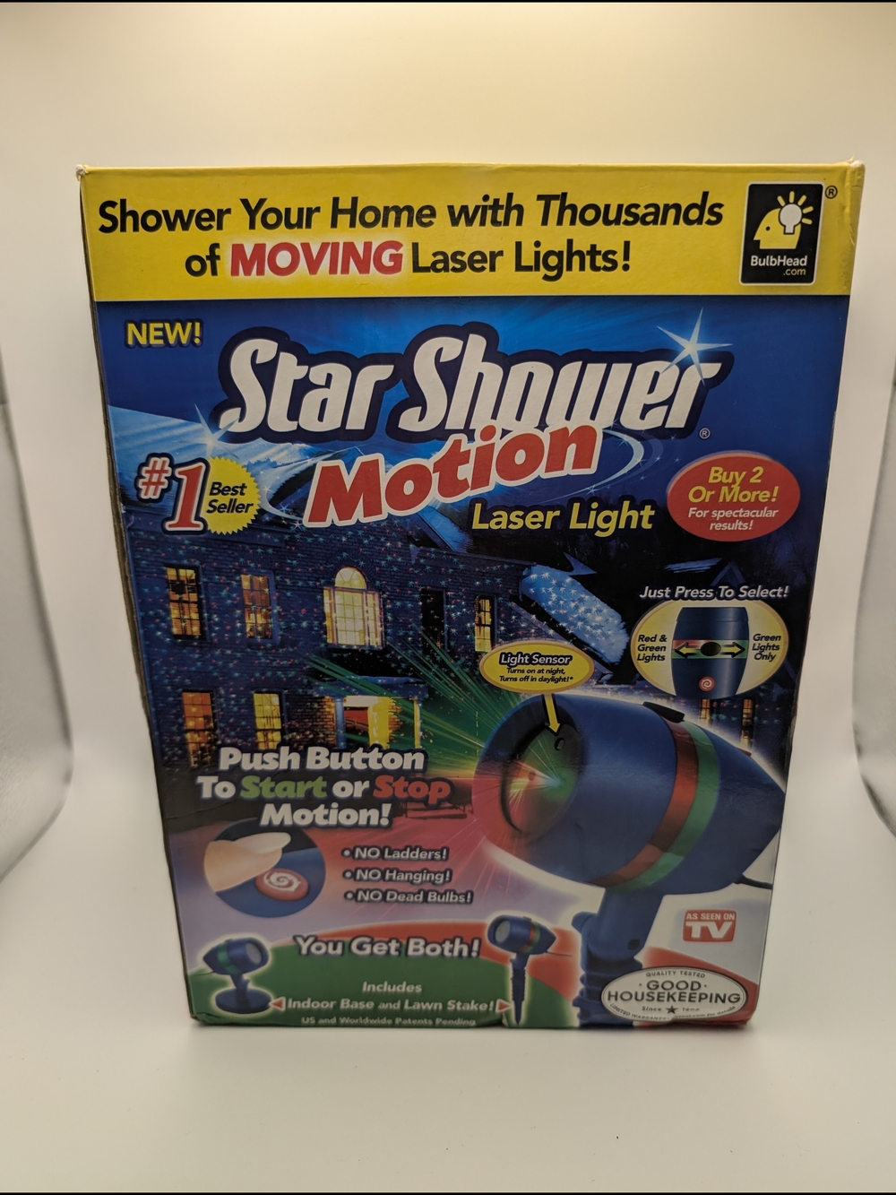 Bulbhead Star Shower Motion Laser Lights Projector Christmas New